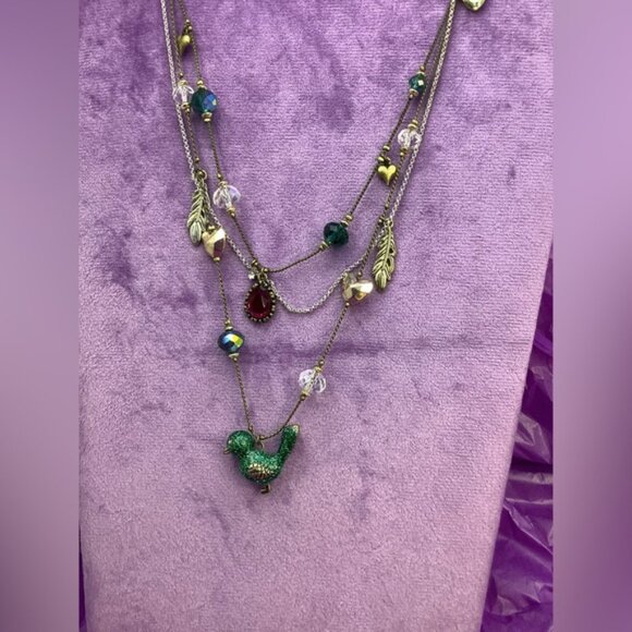 Betsey Johnson Blue bird Layered Necklace - Picture 2 of 2